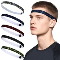 Sports thin headband, yoga fitness headband, sweat guiding and absorbing elastic band, silicone anti slip breathable headband