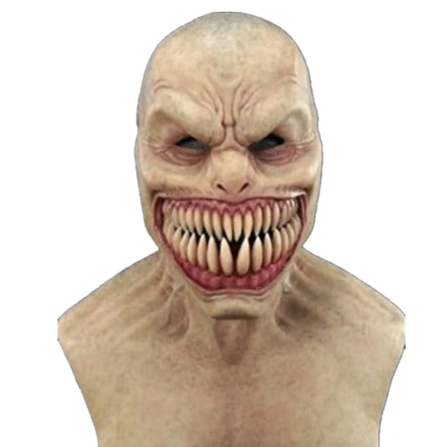 Halloween Horror Headgear Latex Clown Mask Devil Face Cover Terror Creepy Gagtooth Demon Halloween Mask Cosplay Costume Props