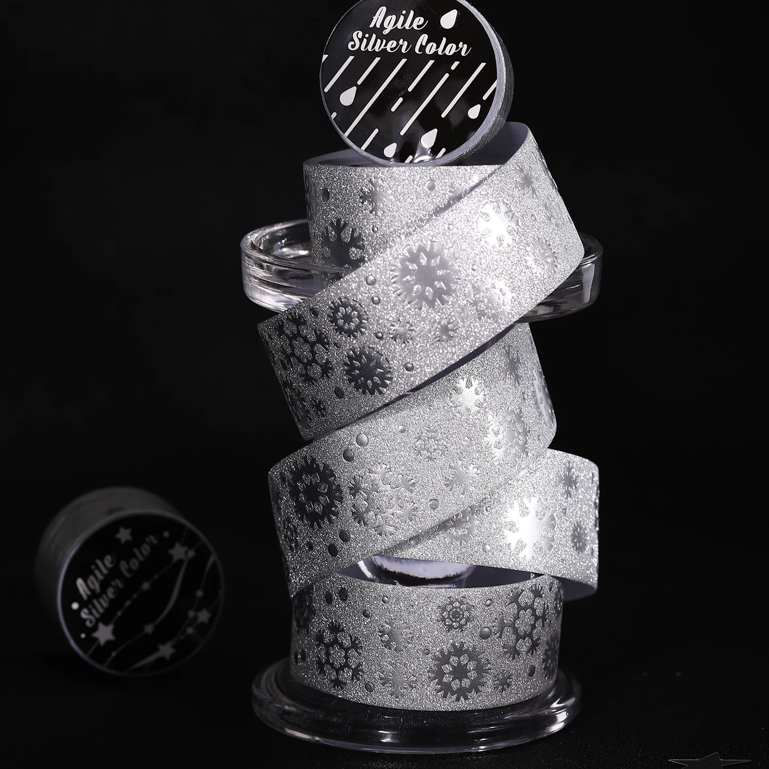 30mm * 2m 다이나믹 실버 시리즈 인스 플래시 실버 기본 장식 테이프 DIY 다이어리 스크랩북 미적 감각 저널 용품