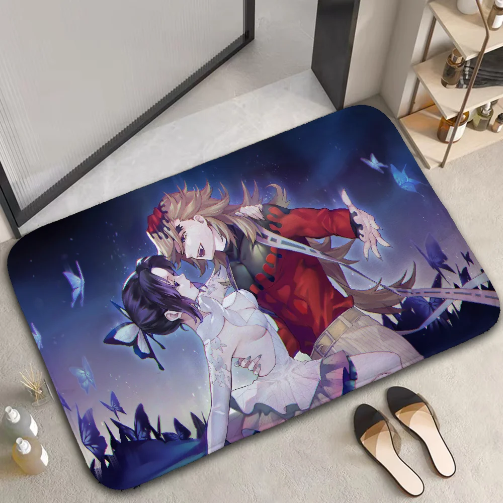 D-Demon Slayer Game Bedroom Carpet for Kitchen Aesthetic Room Decoration Bath Mat House Entrance Mat Home Customized Floor Mats 4