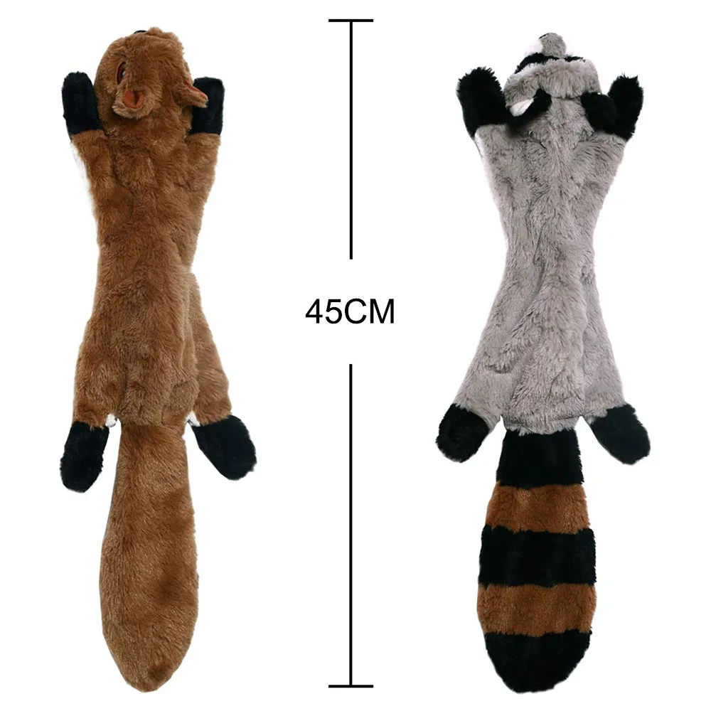 Funny Simulated Animal No Stuffing Dog Toy with Squeakers Durable Stuffingless Plush Squeaky Dog Chew Toy Crinkle Pet Squeak Toy 6