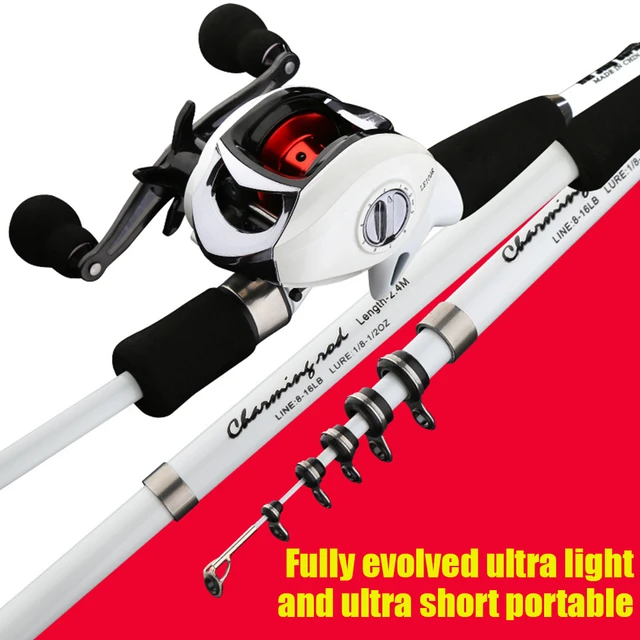 1.8/2.1/2.4m Telescopic Rock Fishing Rod Ultra Short Spinning