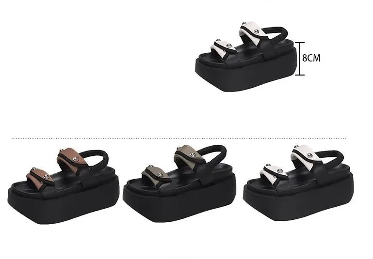 Summer Platform Sandals: Flat Chunky Heels, Beach Gladiator Style, 8CM - true deals club