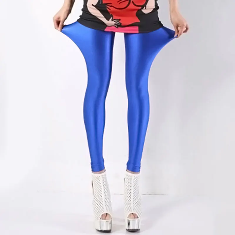 

High Stretched Gloss Skinny High Waist Ankle Length Leggings Elasticity Woman Autumn Winter Pants Trousers