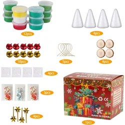 Festive Holiday Craft Kit for Kids - Creative Air Dry Clay Decorations for Home and School Parties (DIY material package)