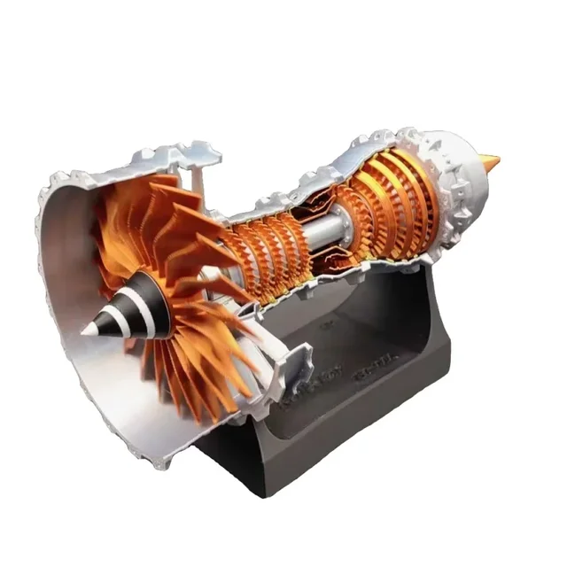 27cm DIY Turbofan Engine Aviation Model Assembly Kit Plastic Scientific Experiment Jet Aircraft Engine Models Power Toy 4