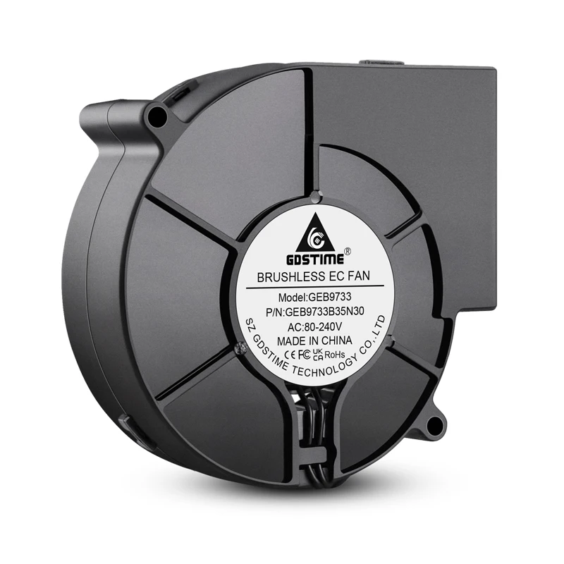 Gdstime-ventilador sem Escova da Caixa do Computador do ce Refrigerador do Processador 110v ca 120v 220v 230v 240v 6025 8025 9225 12038 60 mm 80 mm 90 mm Bola 120 mm - Imagem 2