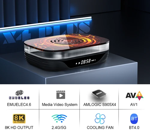 슈퍼 콘솔 X4 플러스 레트로 비디오 게임 콘솔, 세가 새턴/DC/아케이드/나오미 S905X4 4 4K TV 11 박스 게임 플레이어, 60000 게임 5