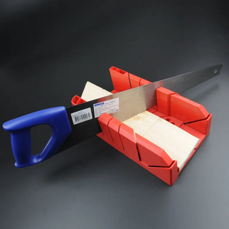 Woodworking Clamping Mitre Box Diagonal Saw Cabinet 45 90 Degree Saw Box Angle Saw Oblique Cutting Groove Sawing Guide Slot 3