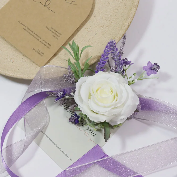 Elegante bouquet di mughetto, bouquet da sposa damigella d'onore, fiore bianco da sposa, bouquet artificiale da matrimonio di destinazione - Italia