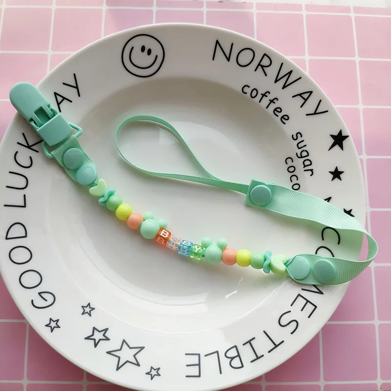 Anti-lost Baby Pacifier Clips Dummy Holder Silicone Pacifier Chains Beaded Baby Teether Toy Teething Chain Girls Boys Gifts teething toys pacifier clip pacifier chain pacifier accessories teether clip teething beads teething toy tethers baby silicone accessories