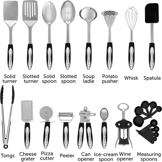 Stainless Steel Cooking Silicone Kitchen Utensils Set Of 11 Pcs - HomeHero