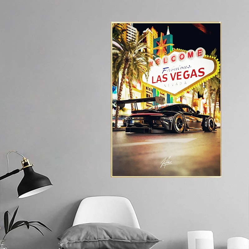 Neon Design Luxury Car Tokyo Drift Poster And Print Canvas Painting Modern Wall Art For Living Room Home Decor Cuadros No LED - Image 2