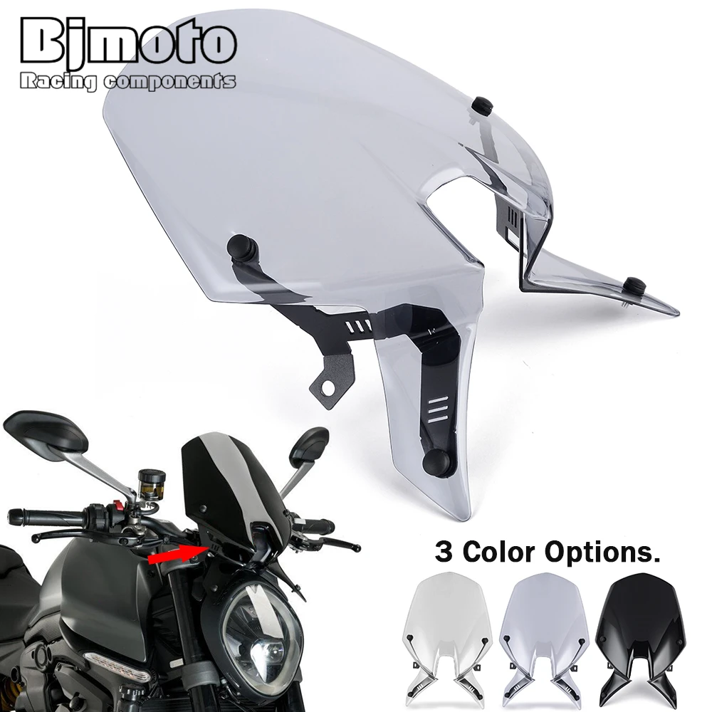 

Windshield Windscreen For DUCATI Monster 937 950 2021-2022 otorcycle Cover WindScreen Windshield Deflector
