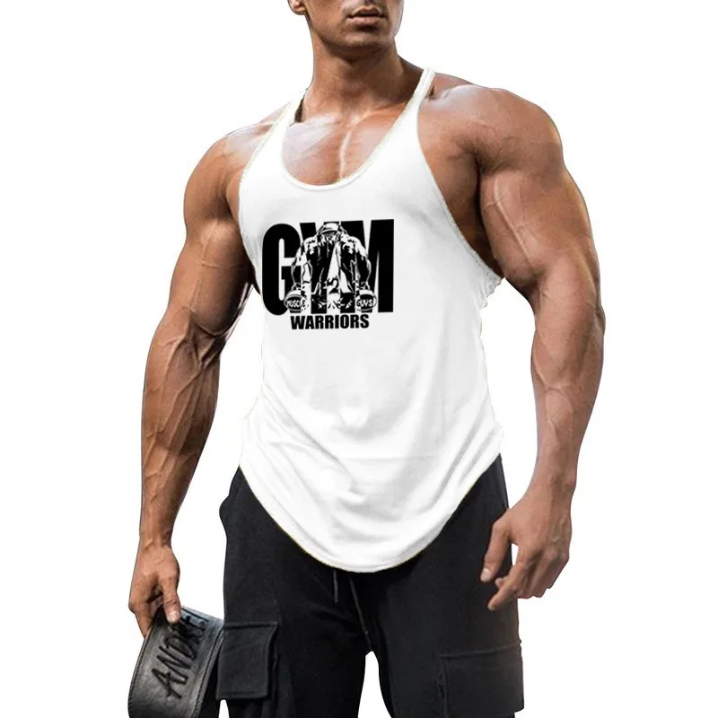 

Gym Stringer Vest Men's bodybuilding clothing Cotton sleeveless shirt Men's Bodybuilding vest Sportswear Workout vest