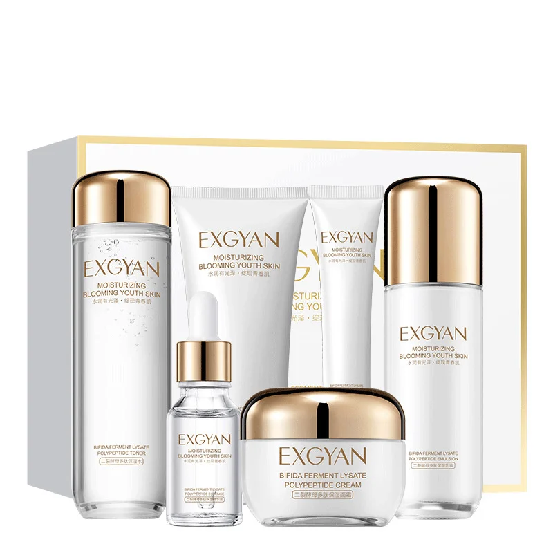 6PCS Repair Skin Care Set Face Cream Cleanser Toner Eye Cream Yeast Niacinamide Serum Moisturizing Brighten Oil Control