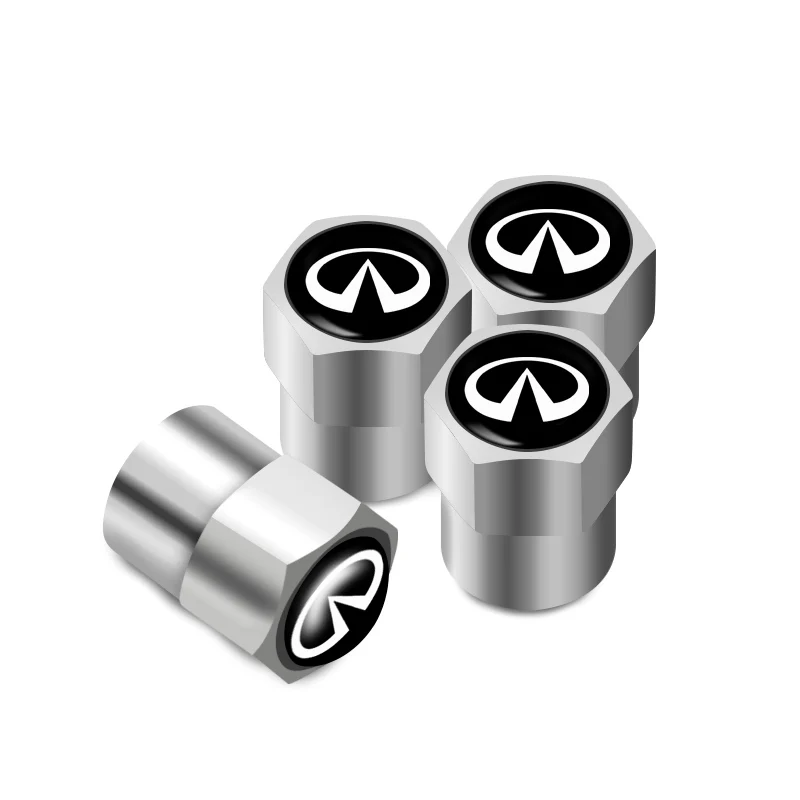 4pcs Metal Tire Valve Caps Car Tyre Air Stems Cover For Infiniti Q50 Q30 Fx35 G37 G35 Q70 Qx70