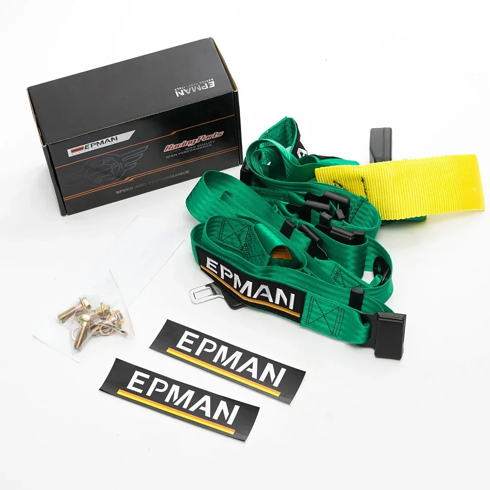범용 레이싱 안전 벨트 하네스, 레드, 블루, 블랙, 퍼플, 그린, 그레이, 옐로우, 오렌지 EPM-02BUC, 4PT 4 포인트, 2 인치