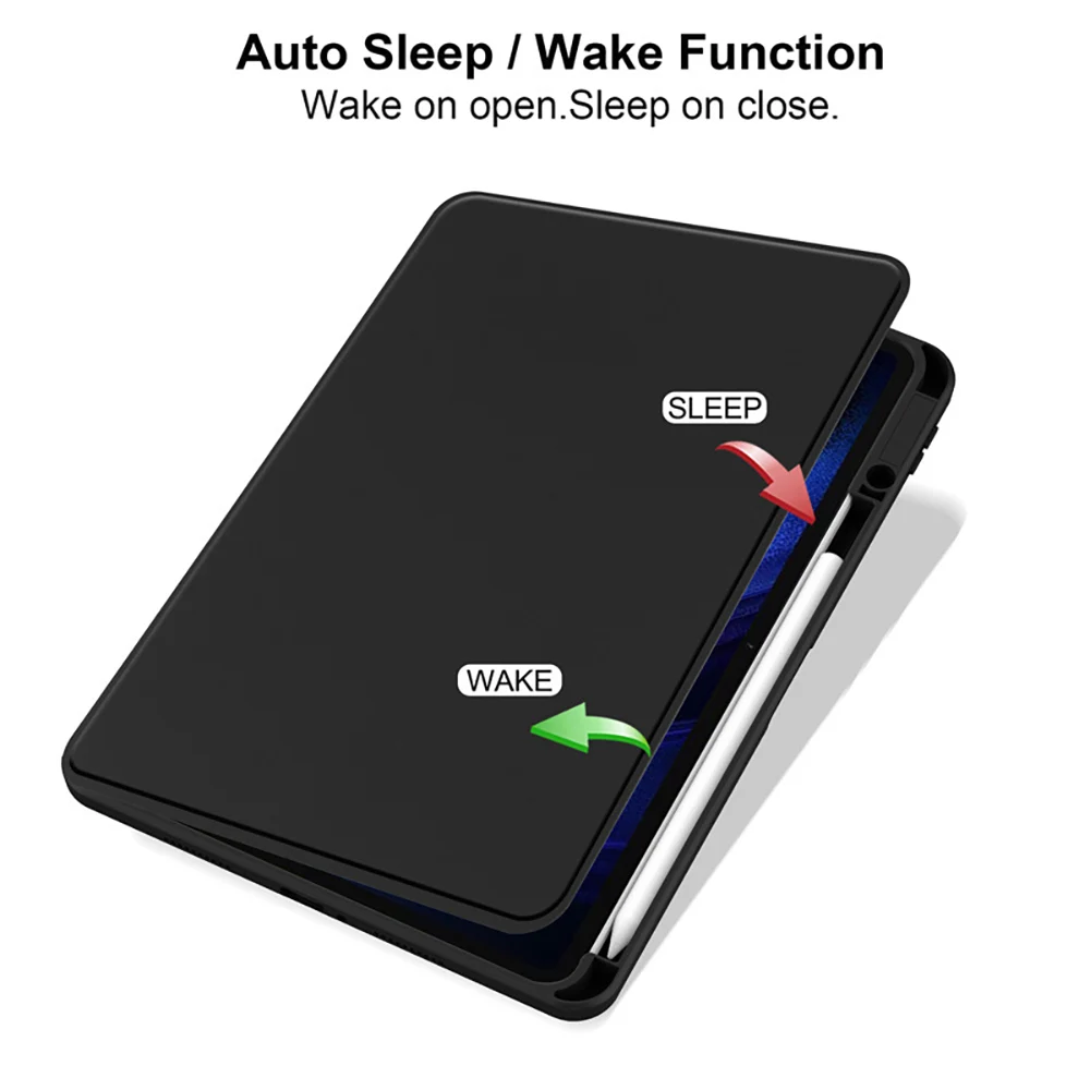 360-Degree Rotating iPad Case with Pencil Holder