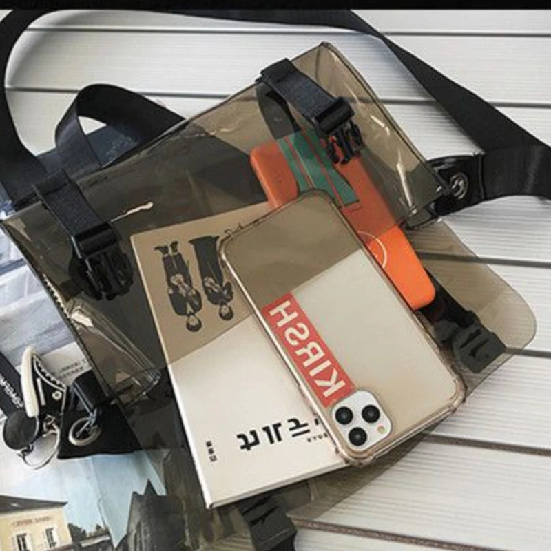 Crossbody Bags Men Fashion Minimalist Clear Bag All-match Decorative Water-proof Japanese Style Unisex Chic Bolsas Para Hombre - 6