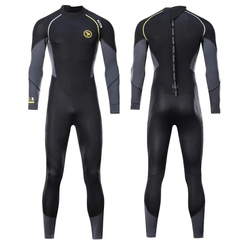 Diving Suits 1.5mm Neoprene Mens Diving Suit Adults Full One-piece Wetsuit Back Zipper Cold-proof Long Sleeve Swimming Suit Kayak Surf Sports
