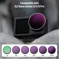 ND CPL Lens Filter For DJI OSMO Action3 4 5 Pro Action Camera Accessories UV ND8 ND16 ND32 Lens Filter Set Aluminium Alloy Frame 1