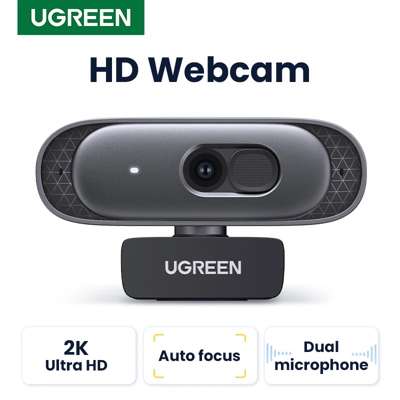 DDKJ Webcam PC con Microfono, Web Cam Full hd 1080P USB Web Camera, Rotazione di 360 Gradi Plug