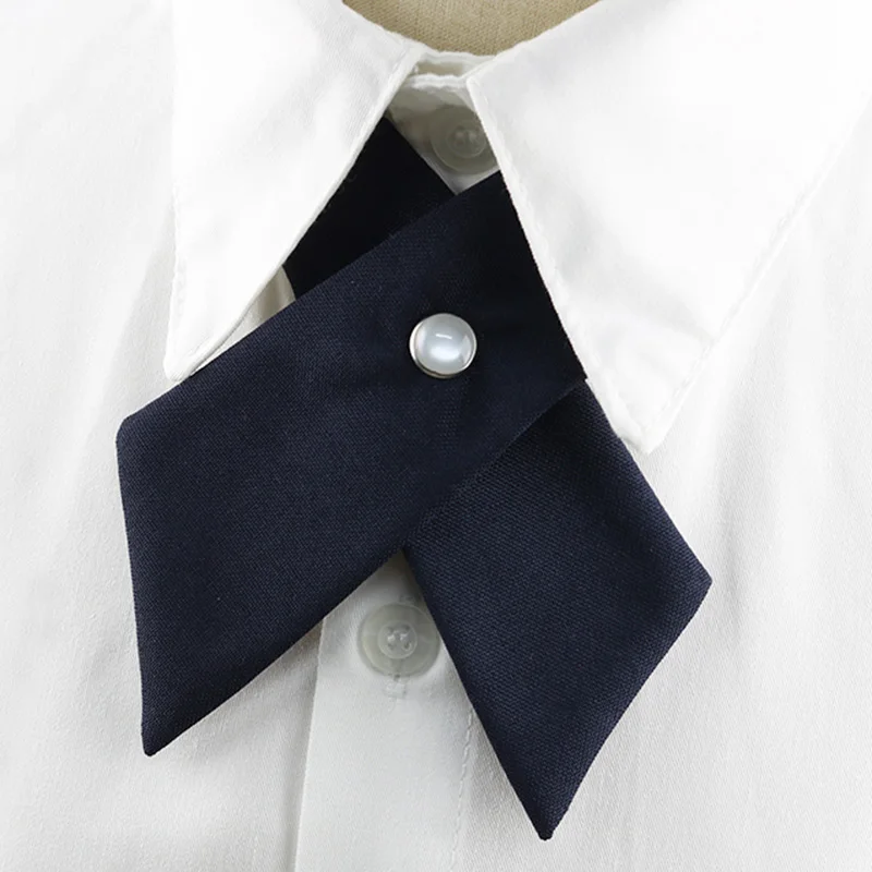 

British JK Uniform Cross Bowtie Shirt Tie Removable Cross Bow Ties Sweater Polo Neck Sailor Suits Officer Women Men Suit Decor