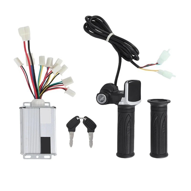 

36V 1000W Electric Scooter Brushed Controller Motor+Throttle Twist Grip Kit Replacement For Electric Scooter Bicycle E-Bike