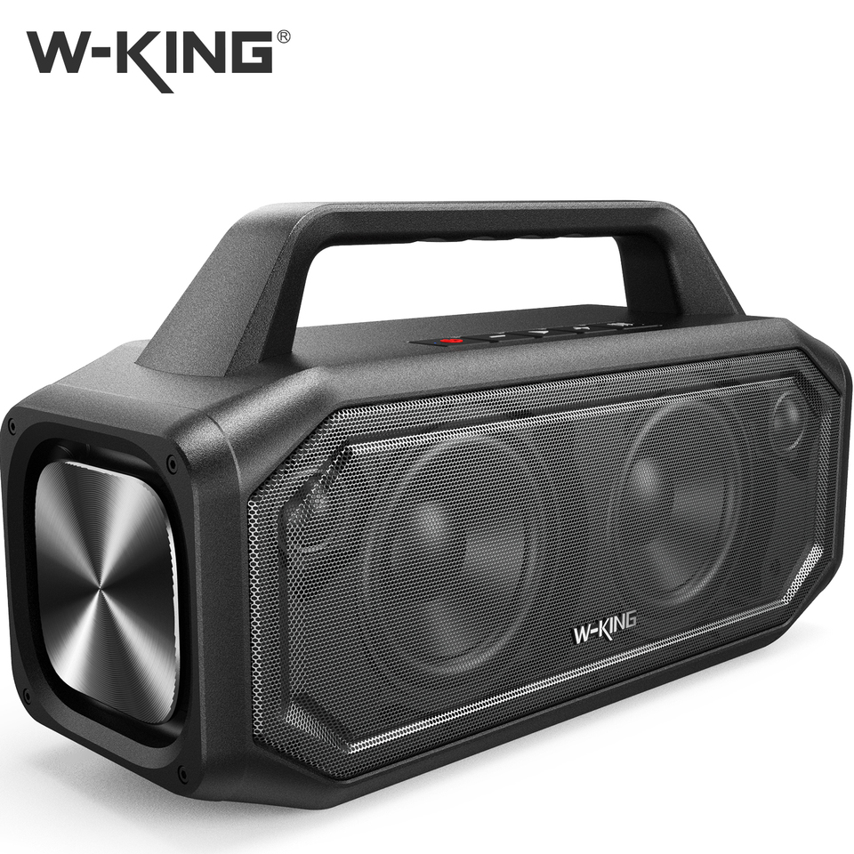W-KING  BT261-2 Portable Bluetooth Wireless Speaker, 80W Outdoor IPX6 Waterproof Loud with Bass Boost, Stereo Pairing