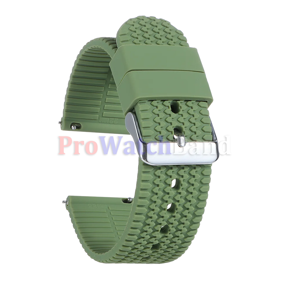 Men's Waterproof Soft Rubber Sport Watch Band Bracelet in Durable Silicone