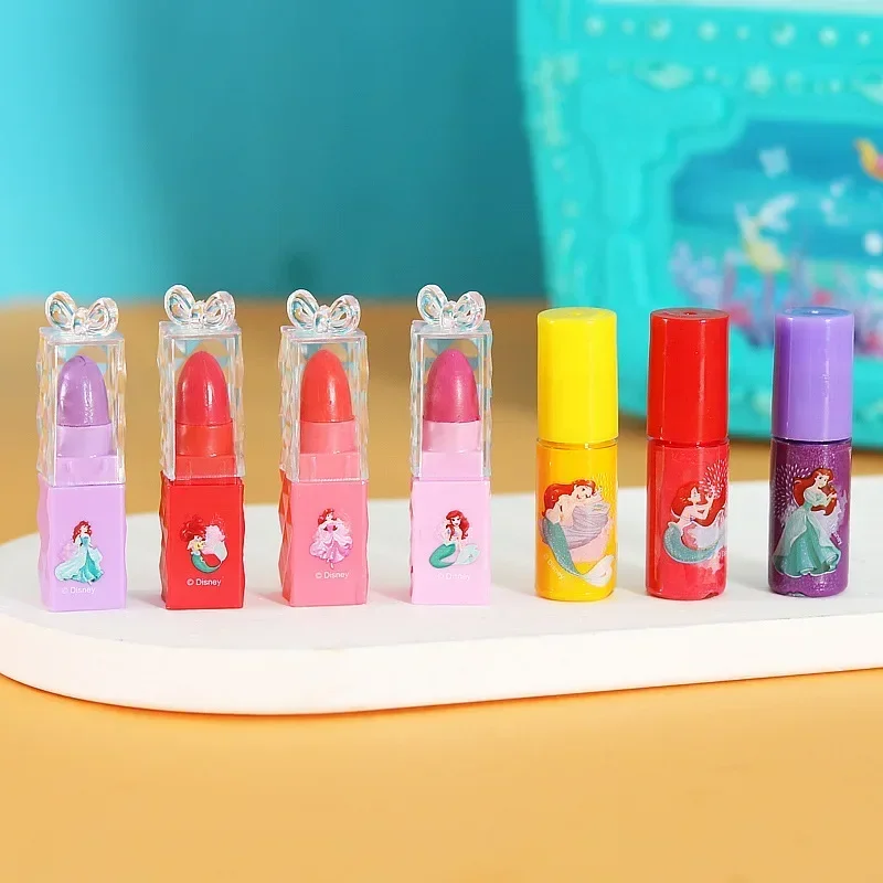 New Disney girls mermaid princess real elsa Cosmetics Make up set  Beauty makeup box With original box kids  gift 5