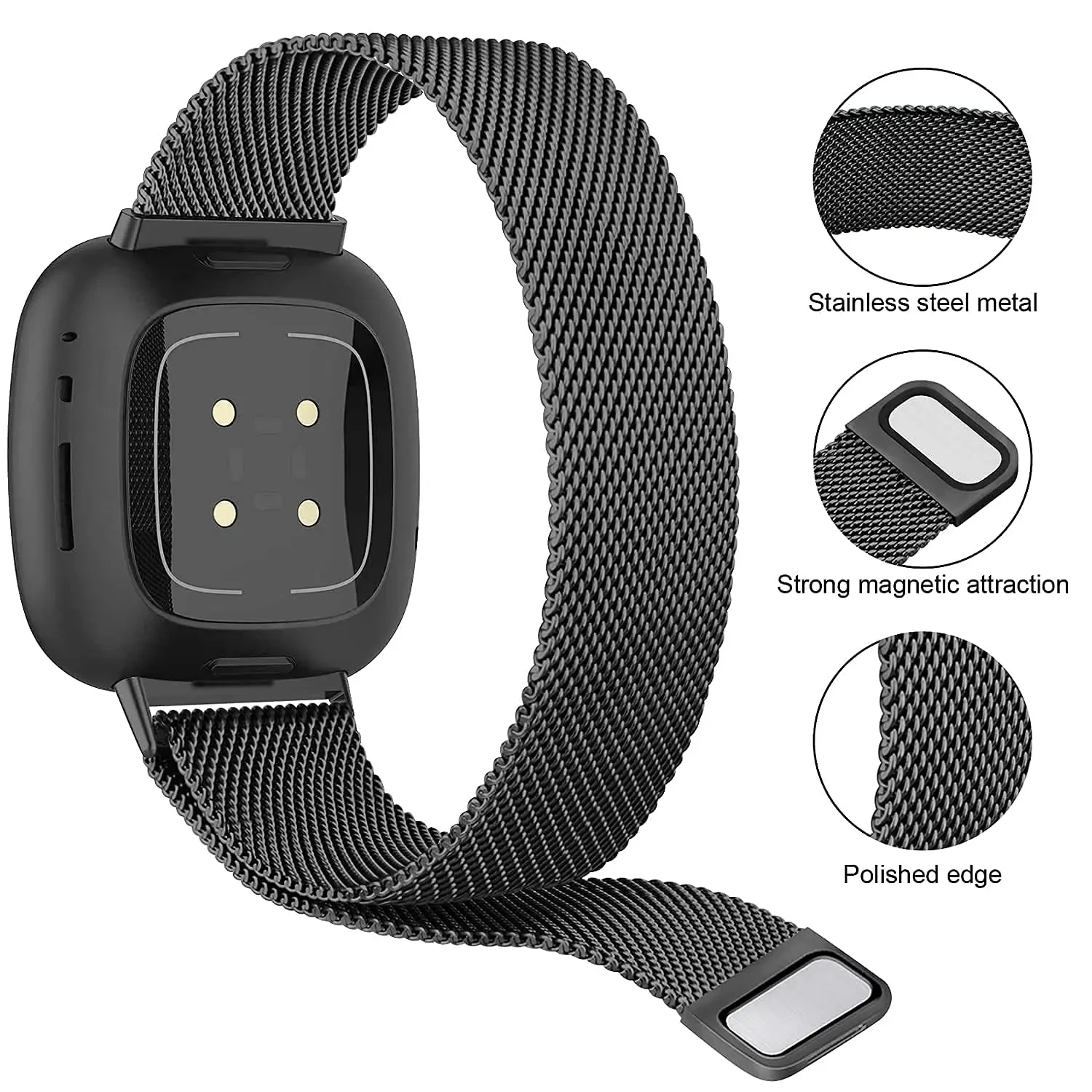 Milanese Stainless Steel Magnetic Loop Watchband Strap