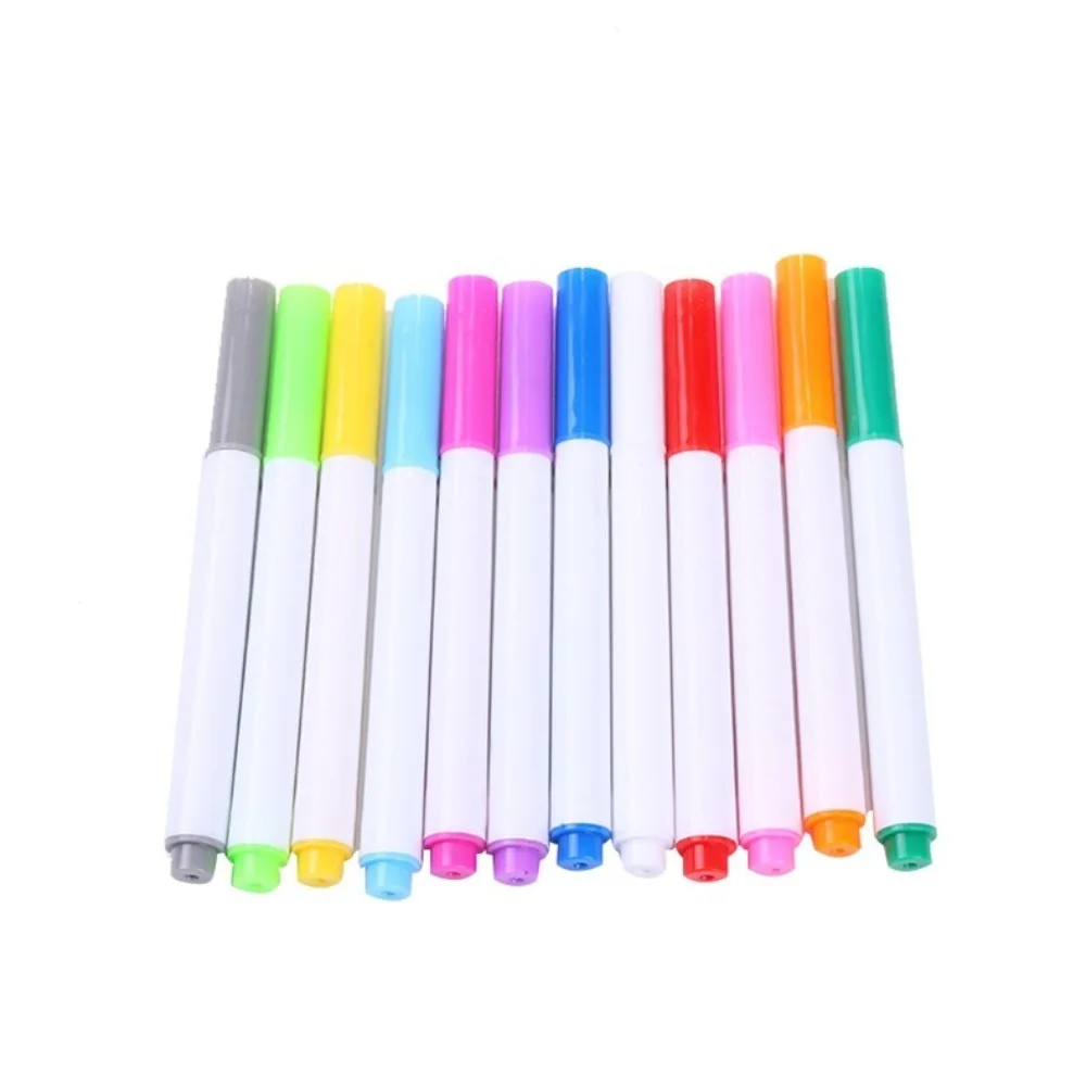 12Set Different Colors Water-Soluble Liquid Chalk Children's Drawing Non-dust Board Chalk Removable Marker Pen Teacher Supplies