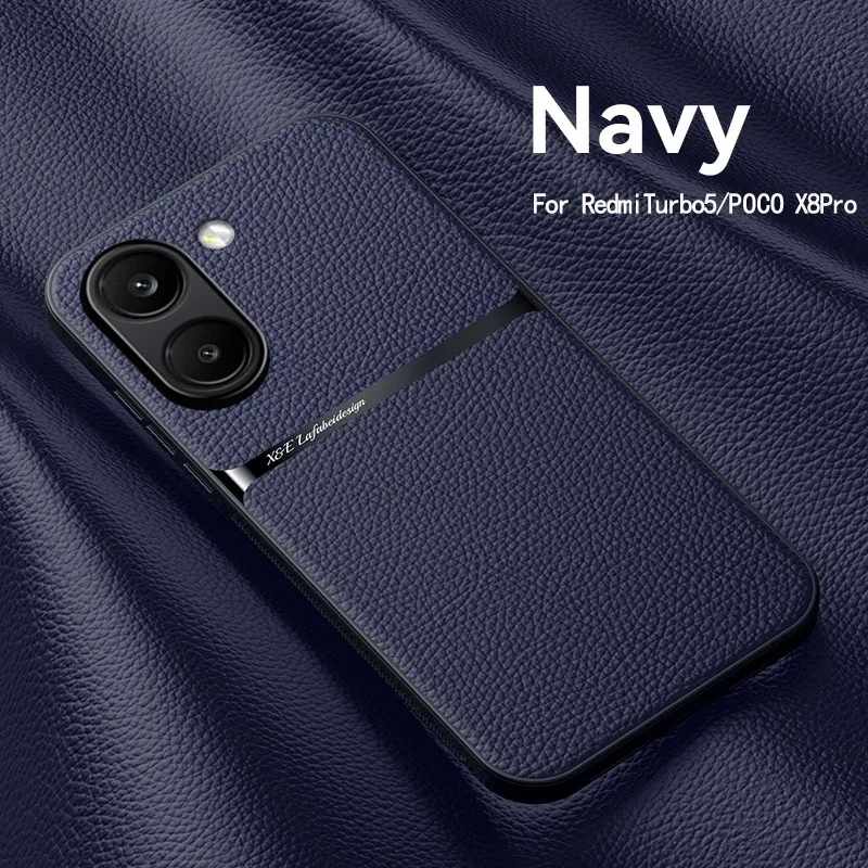 Luxury Leather Magnetic Phone Case with Car Holder Feature