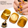 MEET ACROSS Pink Red Cat Eye Gel Nail Polish 7ml Jelly Amber Cat Magnetic Gel Nail Soak Off UV LED Semi Permanent Gel Nail Art 3