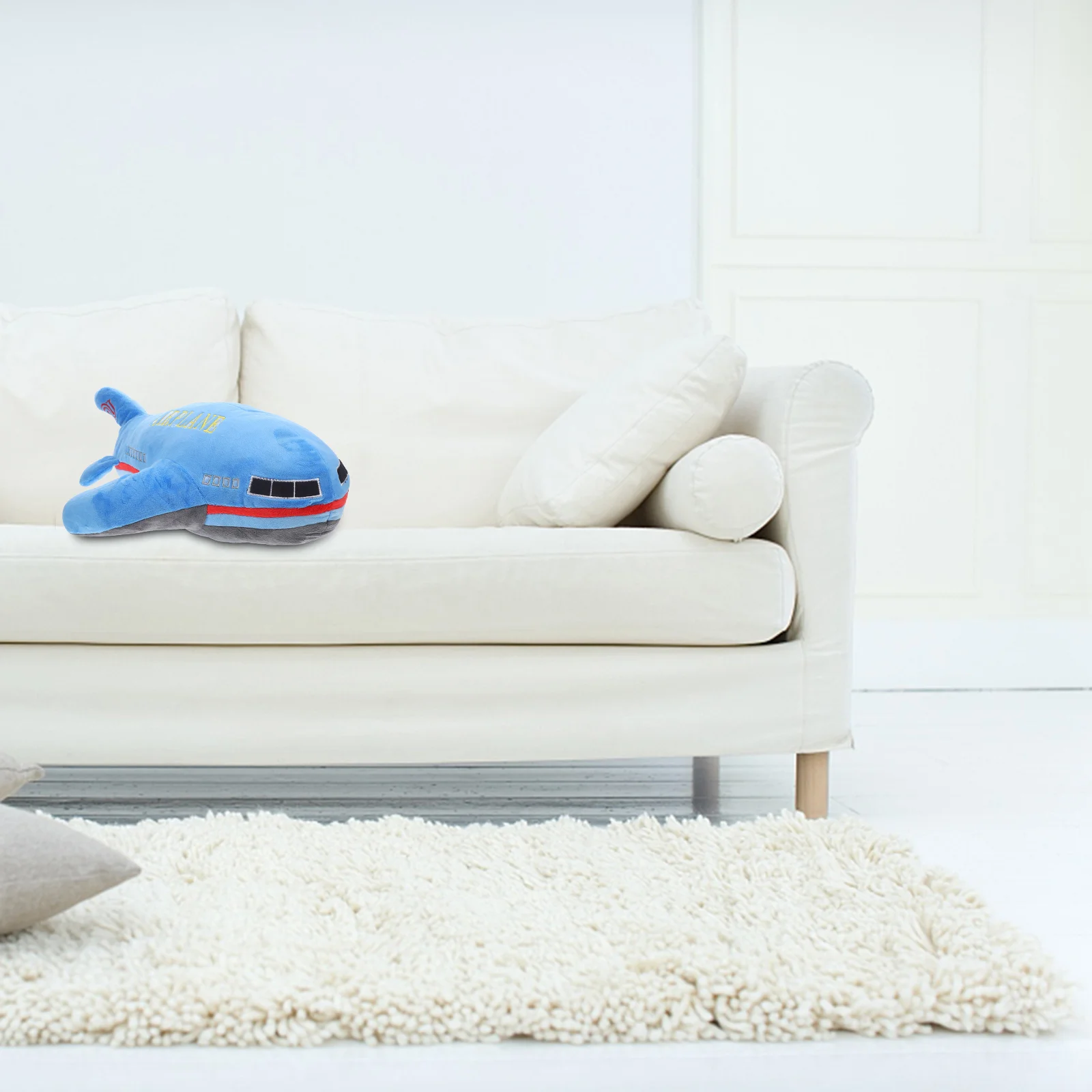

40cm Cartoon Airplane Shaped Plush Toy Throw Pillow Adorable Toy Kids Plush Random Color
