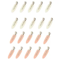 Set of 10 No-Crease Hair Clips (20pcs white pink)