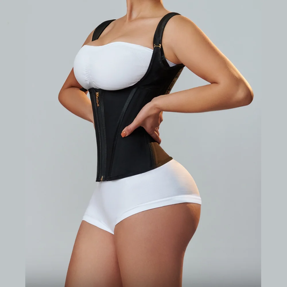 Waist Tummy Shaper Fajas Colombianas Double Compression Waist Trainer  Adjustable Zipper And Hook Eyes Bone Women Body Shaper Flat Belly Corset  230605 From 26,21 €