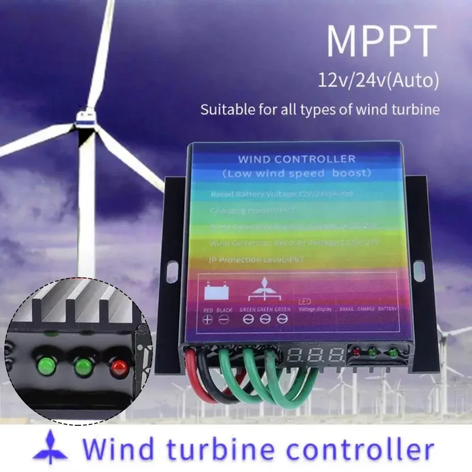 Windturbine Generator Windturbine Laadregelaar Windturbine Generator Automatische Laadregelaar Fw1224 1224v 300w600w Waterdicht Ip67