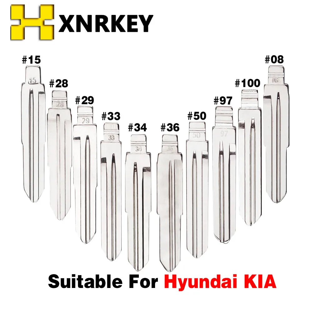 

XNRKEY #15 #28 #29 #33 #34 #36 #50 #97 #100 #08 Flip Remote Key Blade for Hyundai Tucson Accent Getz Matri Sonata Santa Kia
