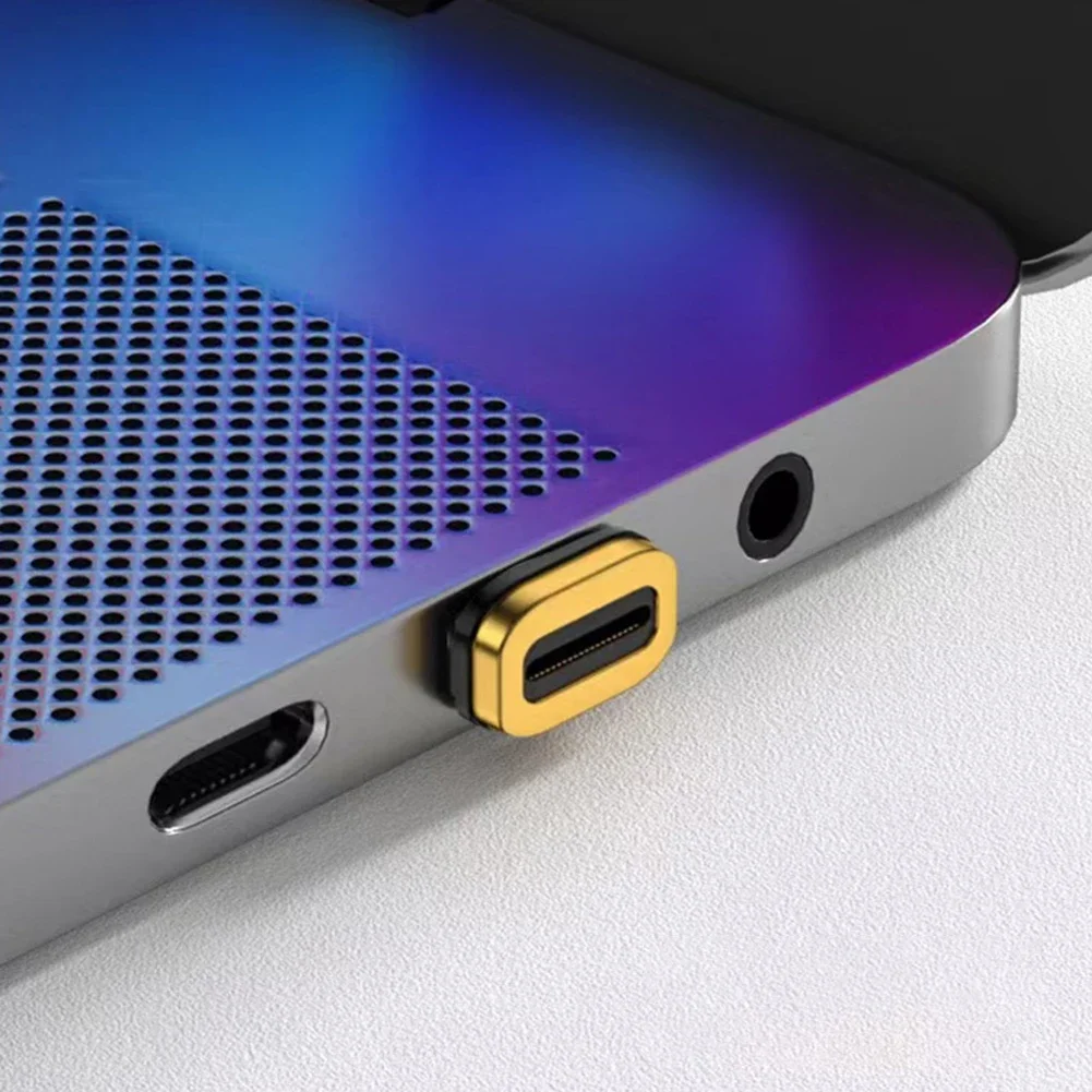 PD 140W 충전기 커넥터, USB C타입 마그네틱 어댑터, 티타늄 합금 고속 충전 컨버터, 도킹 스테이션용, 8K, 120Hz, 40Gbps