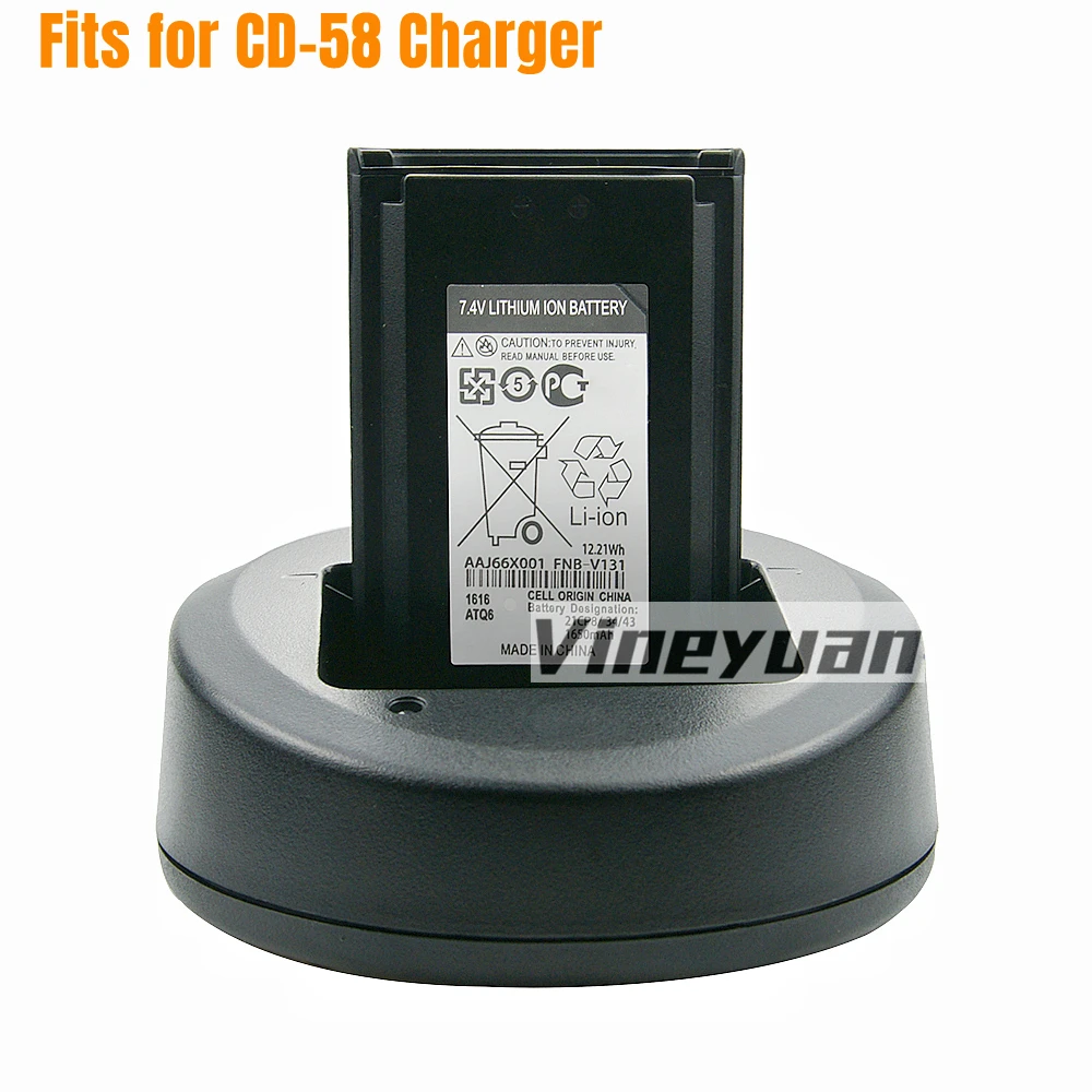 Li-ion 7.4 Mah 1650 v Bateria de Rádio para Vertex Standard Vx231 Vx231 Vx-228 Vx228 Vx230 Vx-234 Rádio 2pc Novo Fnb-v131li Aaj66x001 - Image 2