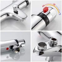Robinet de douche thermostatique intelligent en laiton, eau chaude et froide dissimulée, vanne Assad, contrôle de la température, chromé 3