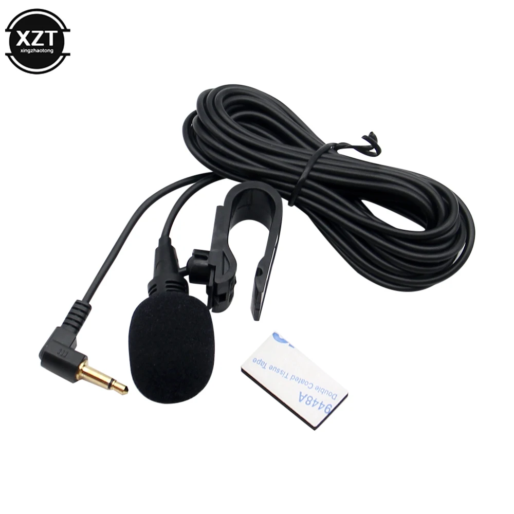 Car Audio Microphone 3.5mm Clip Jack Plug Mic Stereo Mini Wired External Microphone For Auto DVD Radio 3m Long Professionals car stereo accessories