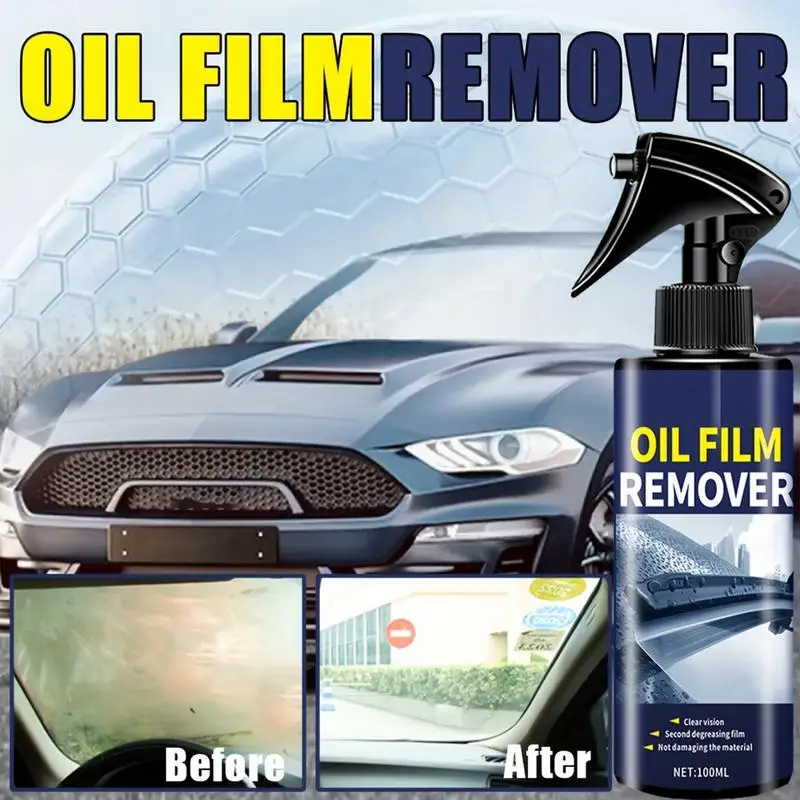 car glasses Glass Oil Film Remover auto Windshield Cleaner vehicle Oil Film Cleaner Spray water stain cleaner Auto Detailing цена и фото