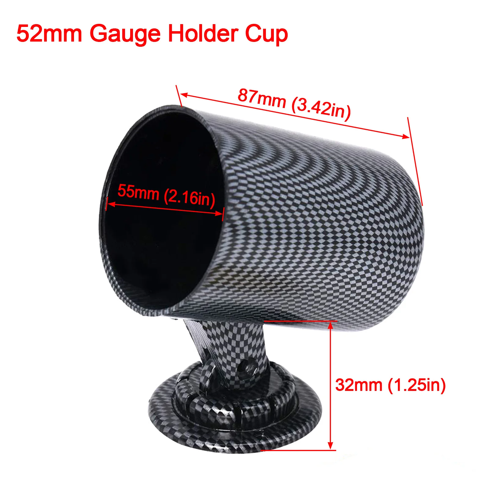 Car Meters Holder Universal Support for 52 Mm Single Gauge in Car