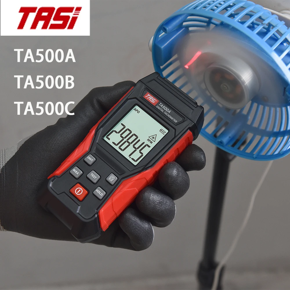 Laser Tachometer TASI Tachometer Non-Contact Mini RPM Tester Meter LCD Display Handheld Digital Tachometer for Motor Wheels Lathe Car Making