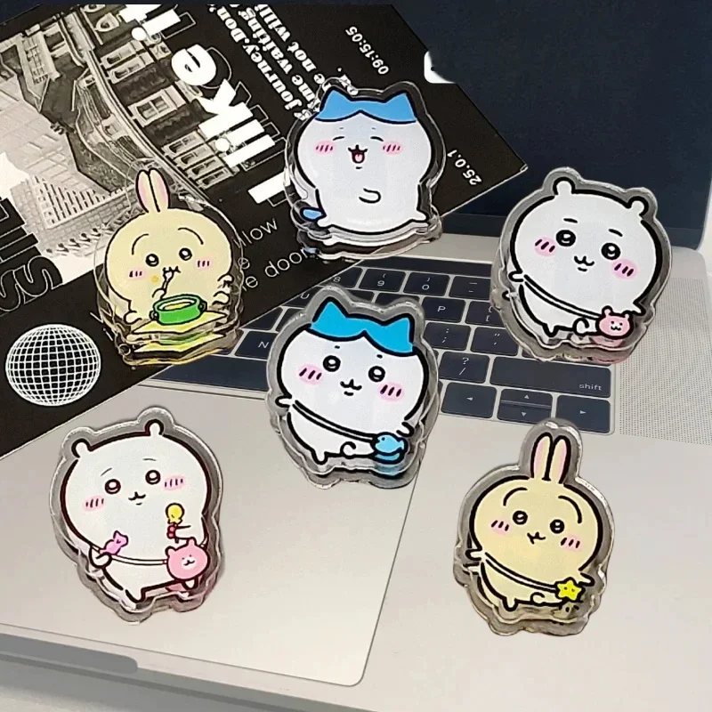

6 шт. аниме Kawaii Chikawas Instagram Wind PP Clip двусторонний акриловый Usagis Hachiwares мультяшный ручной книжный файл липкий зажим для заметок