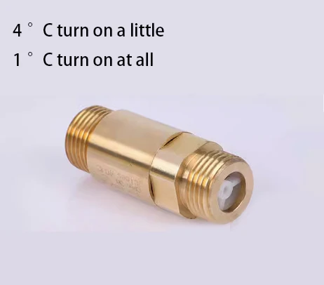 Vanne Anti-gel Automatique G1/2" En Laiton - S'ouvre à 1°C, Se Ferme à 6°C - Protection Tuyauterie Extérieure (solaire, Chaudière) - Sans électricité